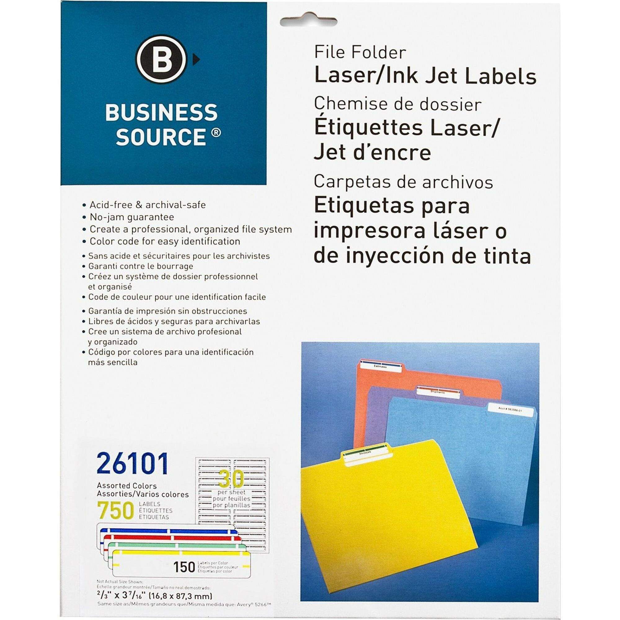 Laser/Inkjet File Folder Labels by Business Source BSN26101