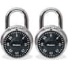 MLK1500T - Combination Lock, Stainless Steel, 1.87" Wide, Silver/Black, 2/Pack