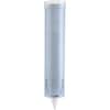 SJMC3165FBL - Pull Type Water Cup Dispenser, 16" Tube, Pull Dispensing, Wall Mountable, Frosted Blue, Transparent, Plastic, 1 Each