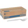 DXEFM217 - Medium-weight Disposable Forks Grab-N-Go by GP Pro, White, 1 Carton