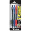 PIL31023 - Premium Gel Ink Retractable Pens, 0.7 mm Fine Pen Point, Refillable, Retractable, Black, Blue, Red Ink, Gel-based, Black, Blue, Red Barrel, 3 / Pack