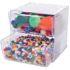 DEF350101 - Stackable Cube Organizer, 2 Drawer(s), 6" Height x 6" Width x 7.50" Depth, Desktop, Stackable, Clear, Plastic, 1 Each