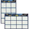 HOD3969 - Earthscapes Sea Life Laminated Planner, Julian Dates, 12 Month, January 2026 to December 2026, 24" x 37" Sheet Size, 1.13" x 1.25" , 1.25" x 1.13" Block, Laminated, Erasable, 1 Each