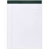 ROA74713 - Recycled Legal Pad, 40 Sheets, 80 Pages, Printed, Stapled/Tapebound, Both Side Ruling Surface, Wide Ruled Front Ruling, 0.34" Ruled, Double Line Red Margin, 15 lb Basis Weight, 56 g/m&sup2; Grammage