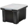 STX61528U01C - Letter/Legal Tote Storage Box, External Dimensions: 14.3" Width x 19" Depth x 10.9" Height, 50 lb, Media Size Supported: Letter, Legal, Snap-tight Closure, Heavy Duty, Stackable, Plastic, Black, Gray