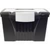 STX61510U01C - Portable File Storage Box, External Dimensions: 14.5" Width x 10.5" Depth x 12" Height, Media Size Supported: Letter, Legal, Latching Closure, Plastic, Black, For File, Recycled, 1 Carton