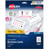 AVE8859 - Clean Edge Business Cards, 2" x 3.5" , Glossy, 200 (08859), 110 Brightness, A4, 8 1/2" x 11", 83 lb Basis Weight, 227 g/m&sup2; Grammage, Glossy