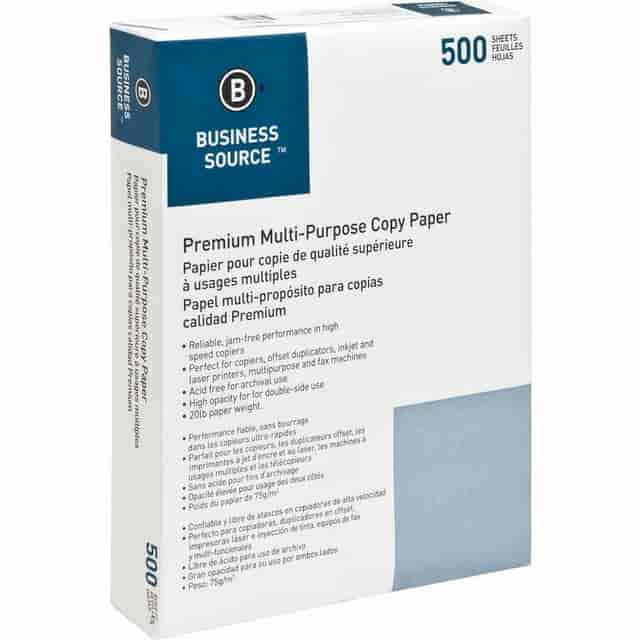 Business Source Premium Multipurpose Copy Paper - 92 Brightness - Letter - 8 1/2