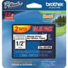BRTTZE2312PK - 1/2" Black/White TZe Laminated Tape Value Pack, 1/2" Width, Black, White, Laminated, Water Resistant, Grease Resistant, Grime Resistant, Temperature Resistant, 2 / Pack