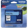 BRTTZE541 - TZe Flat Surface Laminated Tape, x 45/64" Width, Permanent Adhesive, Thermal Transfer, Blue, Black, Water Resistant, Laminated