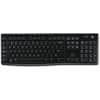 LOG920003051 - K270 Keyboard, Wireless Connectivity, RF, 33 ft, 2.40 GHz, USB Interface, Multimedia, Email, Play/Pause, Volume Control, Internet Hot Key(s), Computer, PC, AAA Battery Size Supported, Black