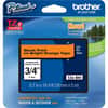 BRTTZEB41 - TZe 3/4" Laminated Lettering Tape, x 3/4" Width, Thermal Transfer, Fluorescent Orange, Water Resistant, Laminated