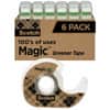 MMM6123 - 3/4"W Magic Greener Tape, 16.67 yd Length x 0.75" Width, 1" Core, Matte, Clear, Dispenser Included, Handheld Dispenser, Split Resistant, Tear Resistant, For Packing, 1 Pack