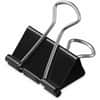 UNV10199 - Binder Clip, Mini, 0.6" Width, 0.25" Size Capacity, for Paper, School, Home, Binder, Binding, Sturdy, Foldable Handle, Removable Handle, Black, Silver, Steel Wire, 12 / Dozen