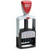 COS011033 - 2000 Plus 2-Color PAID Dater, Message/Date Stamp, PAID, 1.25" Impression Width, 5000 Impression(s), 4 Bands, Blue, Red, Acrylonitrile Butadiene Styrene (ABS), Plastic, 1 Each