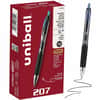 UBC1790896 - 207 Gel Pen, 1.0 mm Pen Point, Refillable, Retractable, Blue Ink, Gel-based, Clear Barrel, 12 / Dozen