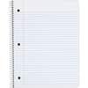 TOP65161 - 1 - subject College - ruled Notebook - Letter, 100 Sheets, Wire Bound, Letter, 8 1/2" x 11" Sheet Size, 0.38" Height x 8.5" Width x 11" Length, Assorted Paper, Red Card Stock, Black, Blue, Green Cover