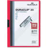 DBL220303 - DURACLIP Letter Report Cover, 8 1/2" x 11", 30 Sheets Capacity, 1 Fastener, Vinyl, Red, 25 / Box
