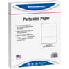 PRB04124 - Pre-Perforated Paper for Invoices, Statements, Gift Certificates & More, Letter, 8 1/2" x 11", 20 lb Basis Weight, Smooth, Sustainable Forestry Initiative (SFI), Perforated, White, 500 / Ream
