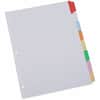UNV20819 - Deluxe Write-On/Erasable Tab Index, 8-Tab, 11 x 8.5, White, Assorted Tabs, 1 Set, 8 Write-on Side Tab(s), Letter, 8.50" Width x 11" Length, 3 Hole Punched, White Paper Divider, Assorted Paper Tab(s)