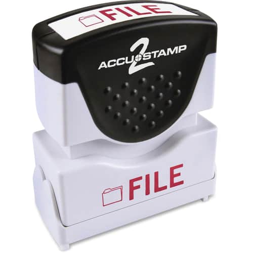 File Ink Stamp Pre-inked 2-color FILE Message Stamp by Consolidated Stamp COS035576 ...