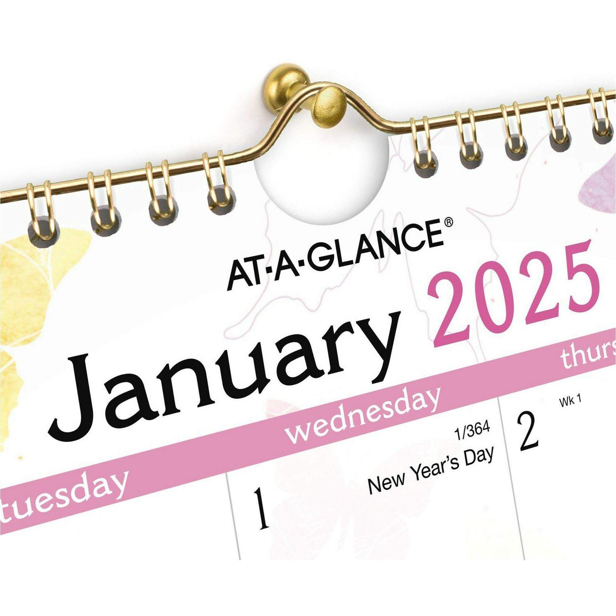 M.Nページ WatercolorsWall Calendar by At-A-Glance AAGPM91707