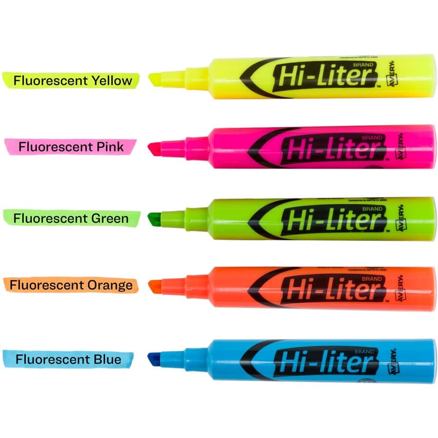 Hi-Liter Desk-Style Highlighters by Avery® AVE98034