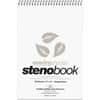 ROA12274 - Enviroshades Recycled Spiral Steno Memo Book, 80 Sheets, 160 Pages, Printed, Spiral Bound, Both Side Ruling Surface, Gregg Ruled Front Ruling, 0.50" Ruled, Gregg Ruled Red Margin, 15 lb Basis Weight