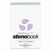 ROA12264 - Enviroshades Recycled Spiral Steno Memo Book, 80 Sheets, 160 Pages, Printed, Spiral Bound, Both Side Ruling Surface, Gregg Ruled Red Margin, 15 lb Basis Weight, 56 g/m&sup2; Grammage, 9" x 6" Sheet Size