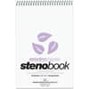 ROA12264 - Enviroshades Recycled Spiral Steno Memo Book, 80 Sheets, 160 Pages, Printed, Spiral Bound, Both Side Ruling Surface, Gregg Ruled Red Margin, 15 lb Basis Weight, 56 g/m&sup2; Grammage, 9" x 6" Sheet Size