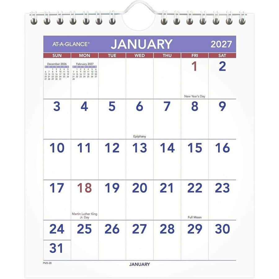 Wall Calendar by At-A-Glance AAGPM528 | OnTimeSupplies.com
