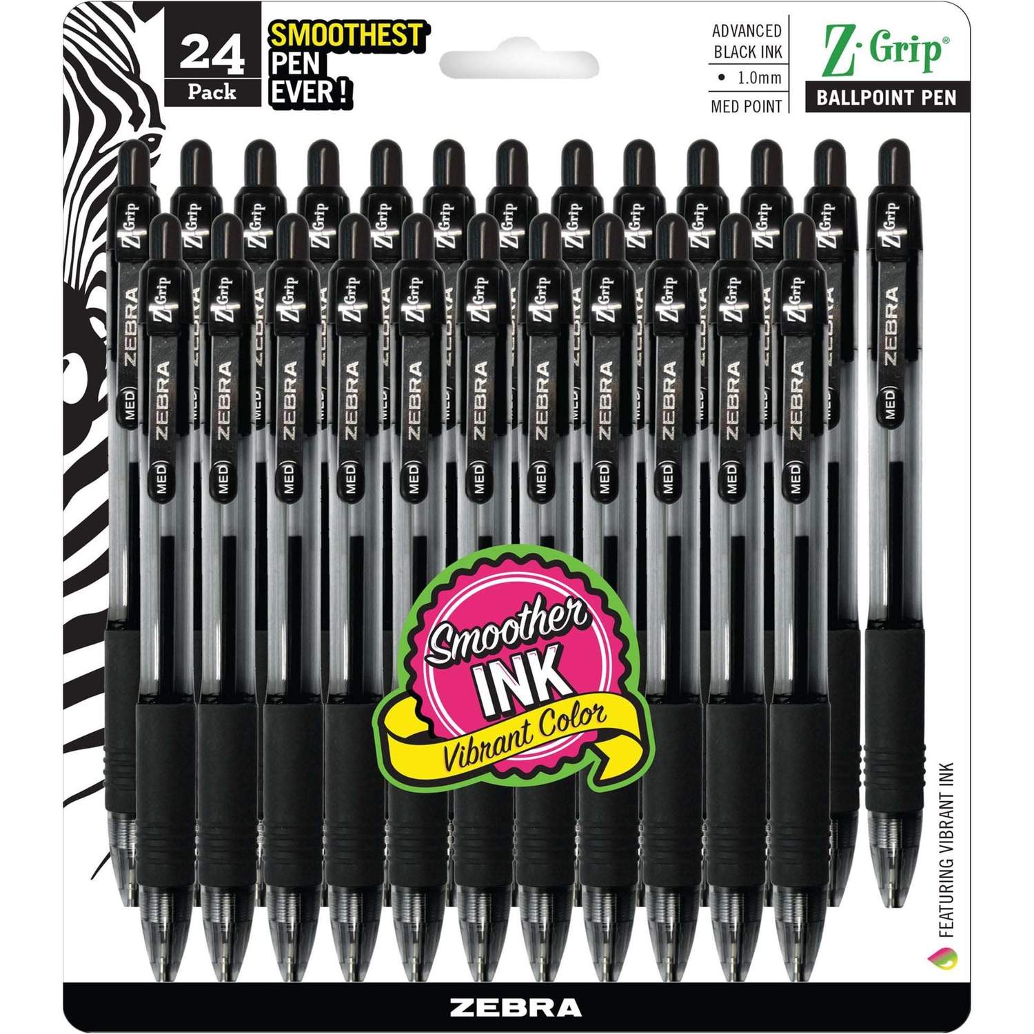 Zebra Z-Grip Retractable Ballpoint Pens - 0.7 Mm Pen Point Size - Retractable - Blue - 1 Dozen - A.F. Smith