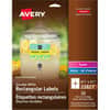 AVE22827 - Durable White Rectangle Film Labels, - HeightRemovable Adhesive, Rectangle, Laser, Inkjet, White, Film, 4 / Sheet, 32 / Pack