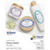 AVE22820 - Oval Labels, 2" x 3-1/3" , Glossy White, 80ct (22820), x 2" Width x 3 19/64" Length, Permanent Adhesive, Oval, Inkjet, Laser, Glossy, White, Paper
