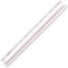ACM15571 - 12" Clear Magnifying Data Processing Ruler, 12" Length, 1/16 Graduations, Imperial, Metric Measuring System, Glass, Clear, 1 Each