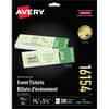 AVE16154 - Event Tickets with Tear-Away Stubs, Laser, Inkjet, 200 / Pack