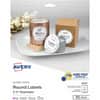 AVE22830 - Glossy White Round Labels2&frac12;", Waterproof, x 2 1/2" Diameter, Permanent Adhesive, Round, Inkjet, Laser, Glossy White, Bright White, Paper