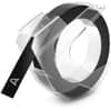 DYM520109 - LT Embossing Labels 3/8", 3/8" Width x 12 ft Length, Rectangle, Glossy, Black, 1 Roll