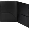SMD87705 - Letter Pocket Folder, 8 1/2" x 11", 50 Sheets Capacity, 2 Pocket, Polypropylene, Black, Acid-free, 5 / Pack