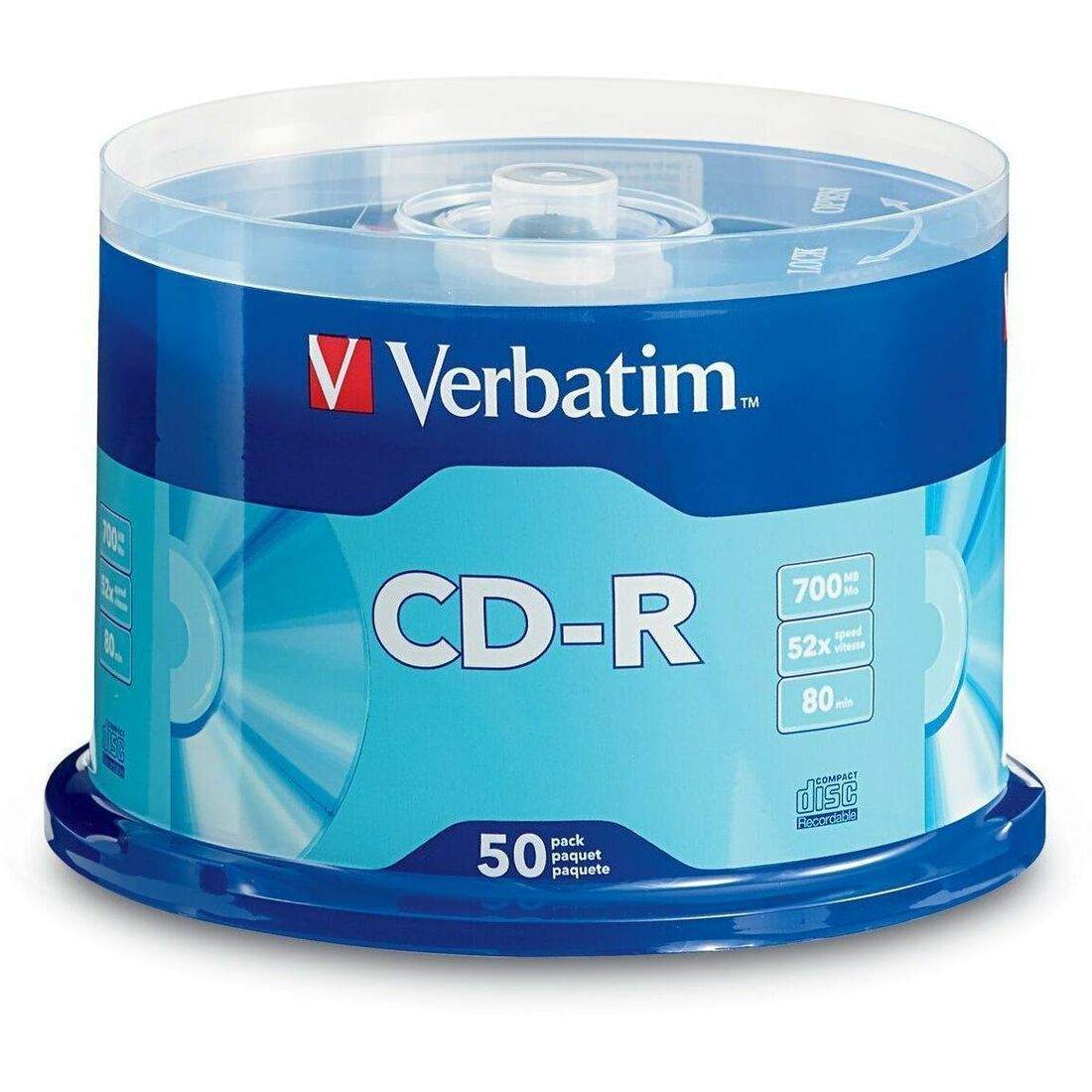 94554 CD Recordable Media - CD-R - 52x - 700 MB - 100 / Pack by