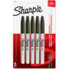 SAN30665PPA - Fine Point Permanent Marker, Fine Marker Point, Black Ink, Alcohol Based, 5 / Pack
