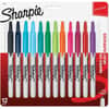 SAN32707 - Retractable Fine Point Permanent Marker, Fine Marker Point, Retractable, Aqua, Berry, Black, Blue, Green, Lime, Navy, Orange, Plum, Purple, Red, ... Ink, 12 / Set