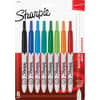 SAN1742025 - Retractable Ultra Fine Point Permanent Marker, Ultra Fine Marker Point, Retractable, Aqua, Black, Blue, Green, Lime, Red, Tangerine, Turquoise Ink, 8 / Set
