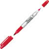SAN32002 - Twin Tip Permanent Marker, Fine, Ultra Fine Marker Point, Red Ink, Alcohol Based, 1 Dozen