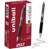 UBC61255 - 207 Gel Pen, 0.5 mm Pen Point, Refillable, Retractable, Black Ink, Pigment-based, 12 / Dozen