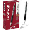 UBC61255 - 207 Gel Pen, 0.5 mm Pen Point, Refillable, Retractable, Black Ink, Pigment-based, 12 / Dozen