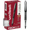 UBC69000 - Vision Elite Rollerball Pen, 0.5 mm Micro Pen Point, Black Ink, Black Barrel, Stainless Steel, Tungsten Carbide Tip, 1 Each