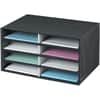 FEL6170301 - Pinstripe Literature File Sorter, Compartment Size : 2.13" x 9" x 12", 10.25" Height x 19.50" Width x 12.38" Depth, Desktop, Adjustable, 60% Recycled, Gray, 1 Each