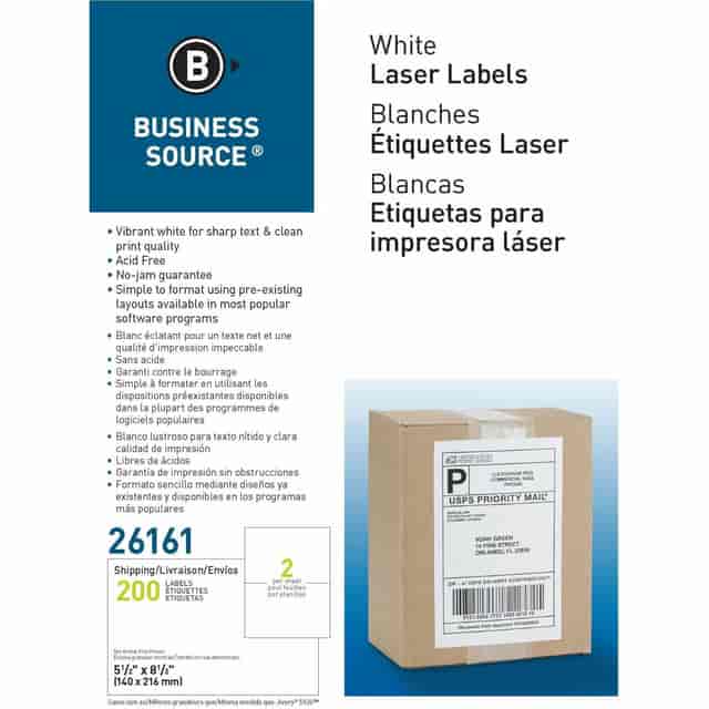 Business Source Shipping Labels - 5 1/2 Business Source Shipping Labels - 5 1/2