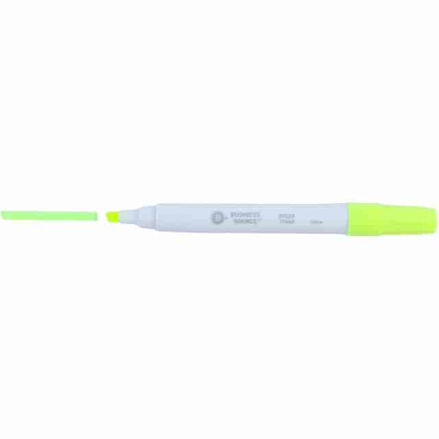 Business Source Chisel Tip Yellow Value Highlighter - Chisel Marker Point Style - Yellow - White Barrel - 1 Dozen Business Source Chisel Tip Yellow Value Highlighter - Chisel Marker Point Style - Yellow - White Barrel - 1 Dozen